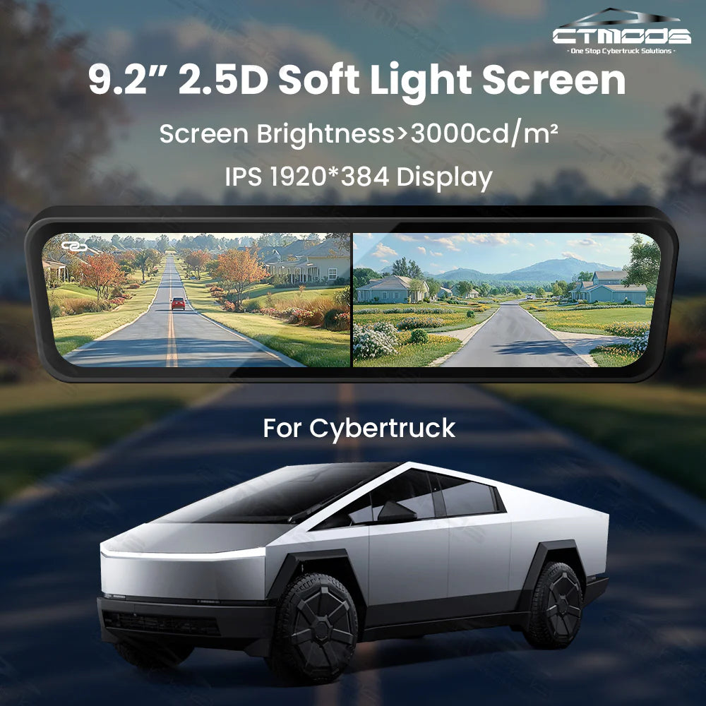 Streaming Rearview Mirror Recorder 1080P HD DVR Dual Way Video Recorder with LVDS Signal WiFi Anti Glare CTmods®