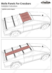 Tesla Cybertruck Molle Panels for Crossbars & Roof Racks (3pcs) CTmods®