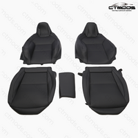 Seat Covers NAPPA Leather Full Coverage Seat Protector (Black/White) Cybertruck CTmods