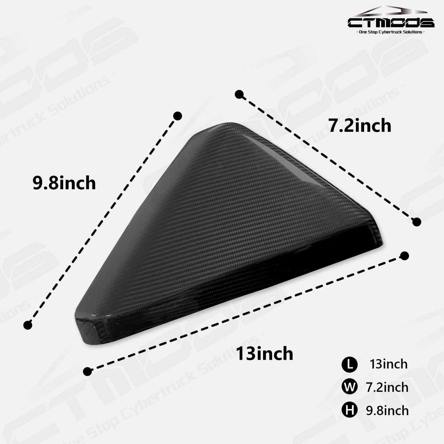 Real Carbon Fiber Side View Mirror Covers for Cybertruck, Left and Right Set | CTmods