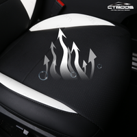 Seat Covers NAPPA Leather Full Coverage Seat Protector (Black/White) Cybertruck CTmods