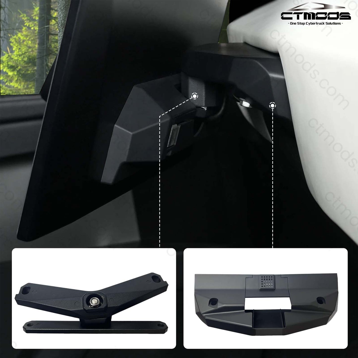 Tesla 2024 Cybertruck Accessories Screen Swivel Mount Kit Center Console Navigation Screen Rotating CTmods®