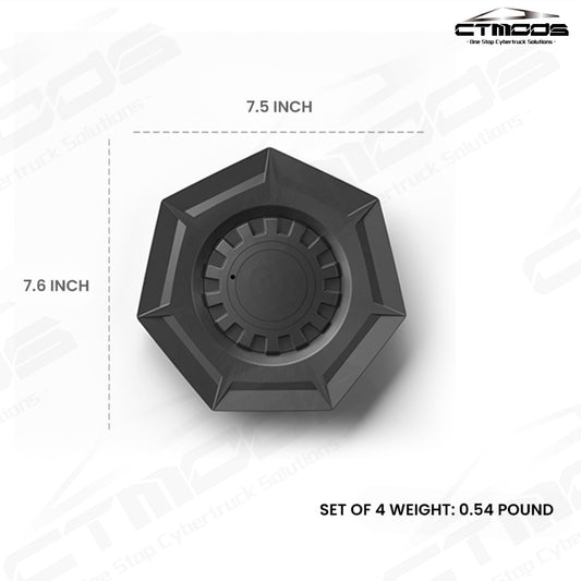 Center Wheel Heptagon Caps Cybertruck CTmods