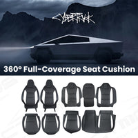 Ctmods Tesla Accessories Seat Covers NAPPA Leather Full Coverage Seat Protector (Black/White) for  Cybertruck