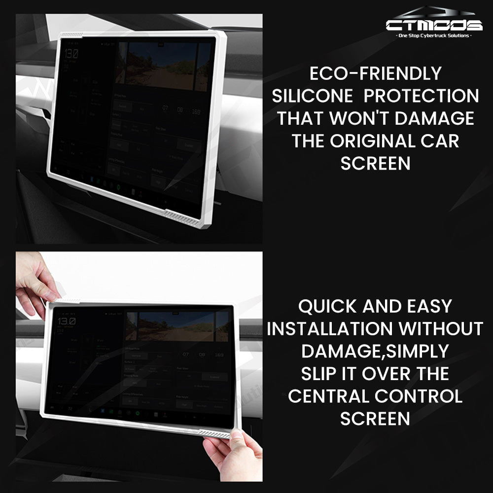 Cybertruck Center Console Screen Silicone Protective Frame CTmods