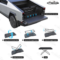 Tesla Cybertruck Accessories Cybertruck Rear Bed Table Rear Trunk Foldable Camping Table Camping Table Desk Travel Folding Table Trunk Storage Desk CTmods®