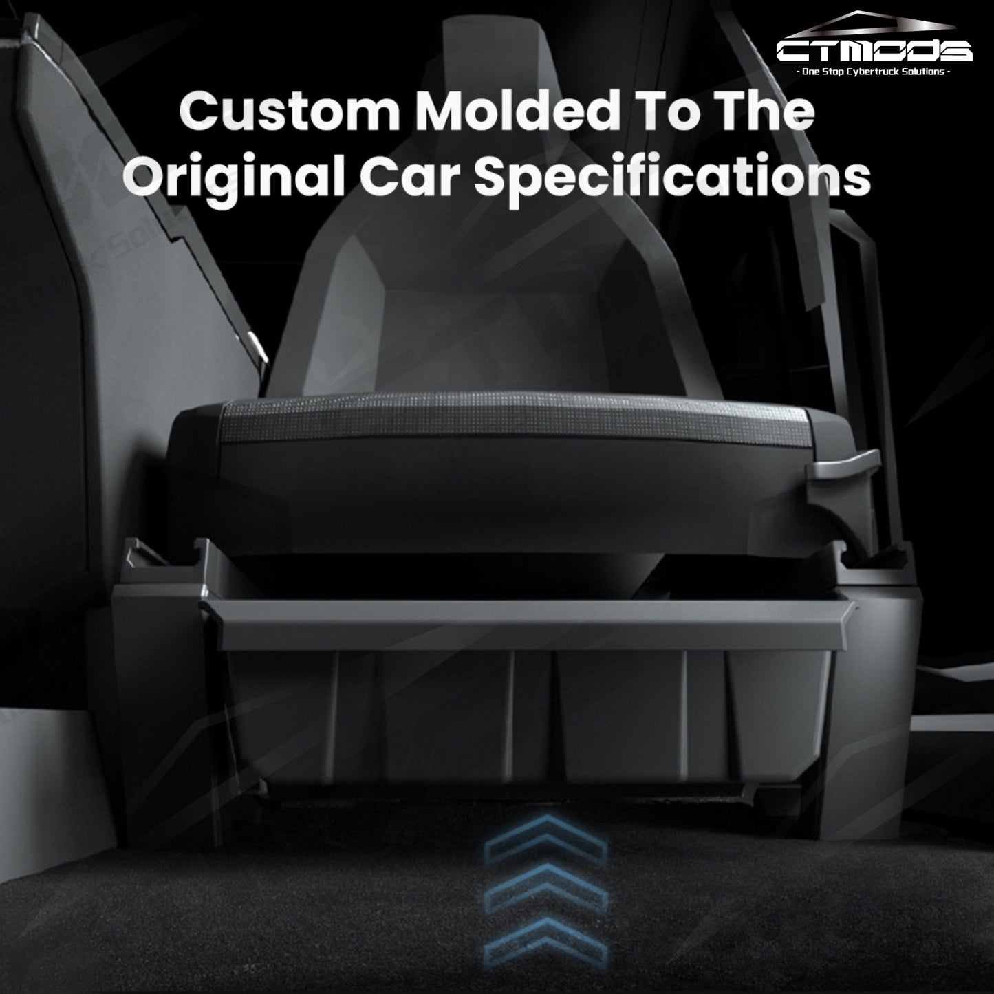 Underseat Storage Box for Tesla Cybertruck 2024 - Driver and Passenger Seats | CTmods