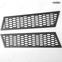 Cybertruck Rear Bumper Lower Honeycomb Mesh Trim Covers CTmods® (Carbon Fiber Pattern ABS)