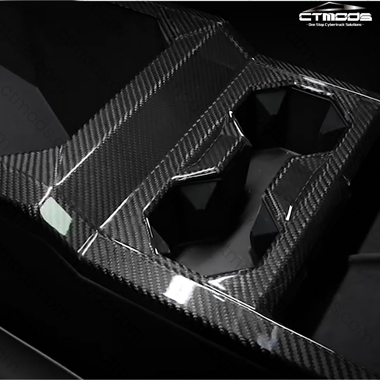 Cybertruck Real Carbon Fiber Armrest Box Cover Center Console