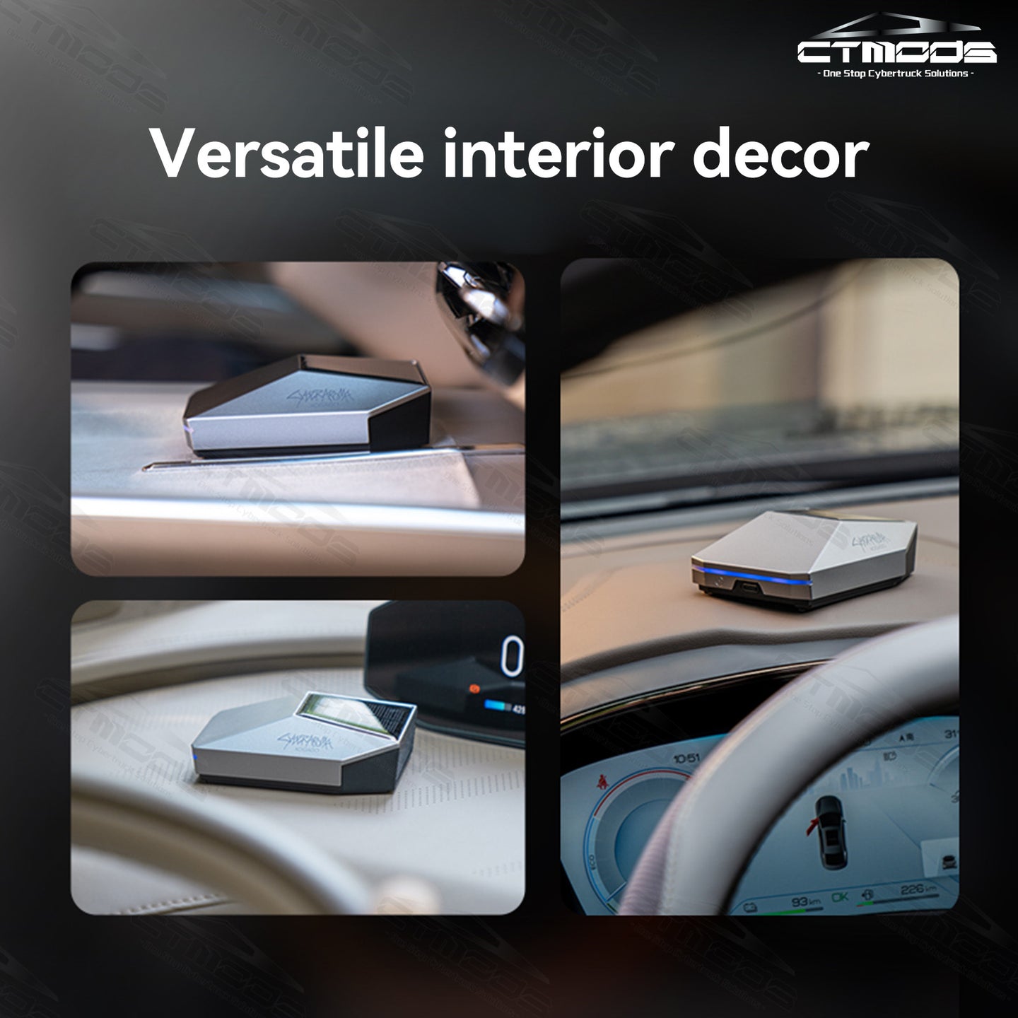 Tesla Interior Cybertruck Style High-End Smart Car Aromatherapy Smart Purifier  Smart Car Diffuser CTmods®