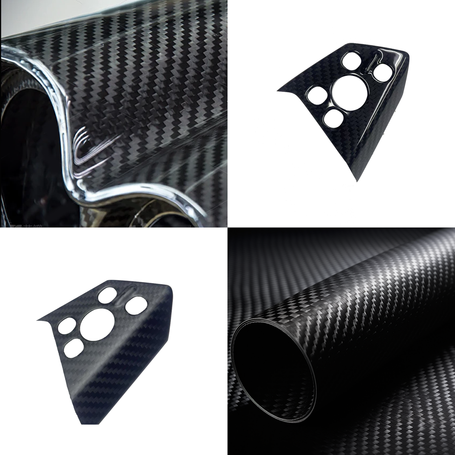 [Real Carbon Fiber ] Cybertruck Steering Wheel Panel Covers Cybertruck Steering Wheel Cover CTmods® (3PCS)