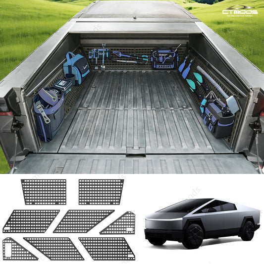 Cybertruck Trunk Cargo Bed Inner Side Molle Panels Rack System CTmods®